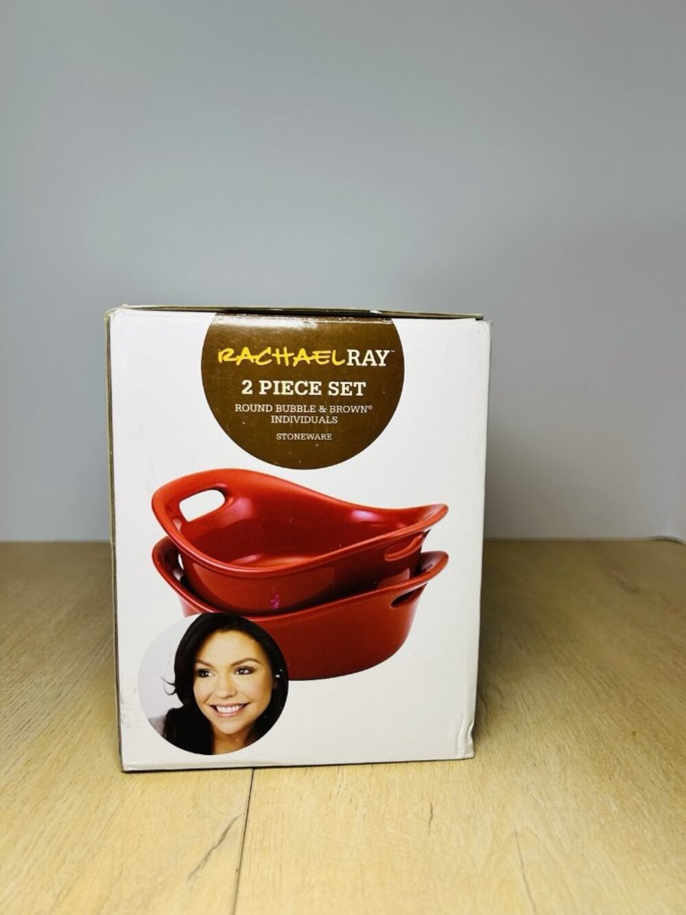 Rachel Ray 2-Piece Bubble & Brown Oven Round Bakeware Set Red - Picture 5 of 8